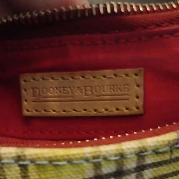 Dooney & Bourke Y2K-ERA 2-fer "Picnic Ants Madness" Plaid Canvas Bag & Wristlet - Picture 14 of 16